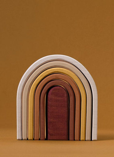 Raduga Grez Wooden Stacker, Oval Rainbow